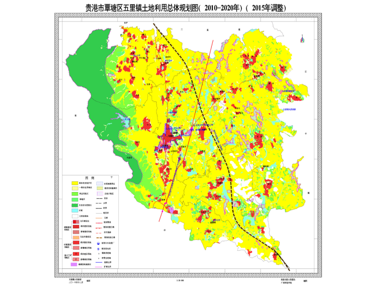 关于《贵港市覃塘区五里镇土地利用总体规划(2010-2020年)调整完善